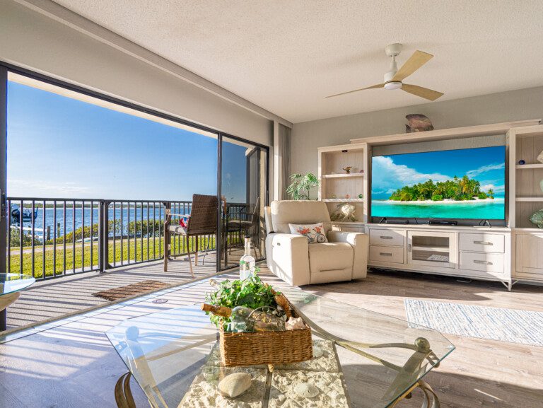 Living room over looking water