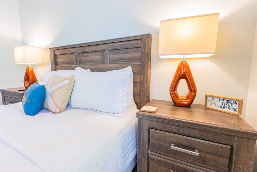 Bedroom 3 - Curl up in the comfortable Queen Bed, stream your favorite shows on the Smart TV, and enjoy a restful night's sleep.