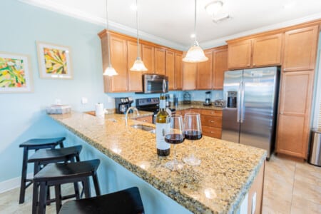 Enjoy the convenience of a fully stocked kitchen, thoughtfully equipped to make preparing meals easy and enjoyable.
