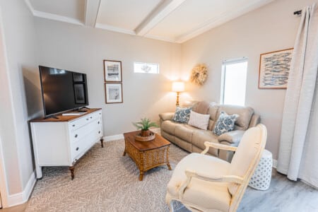 Get comfortable, turn on the TV, and make yourself at home for a cozy movie night.